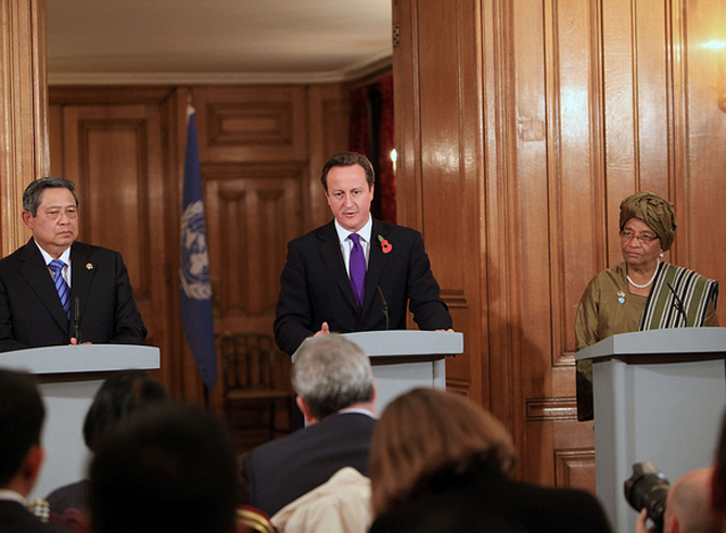 The co-chairs of the UN High Level Panel